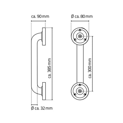 Uchwyt drzwi Ridder Sam S A00130110, 38,5 cm