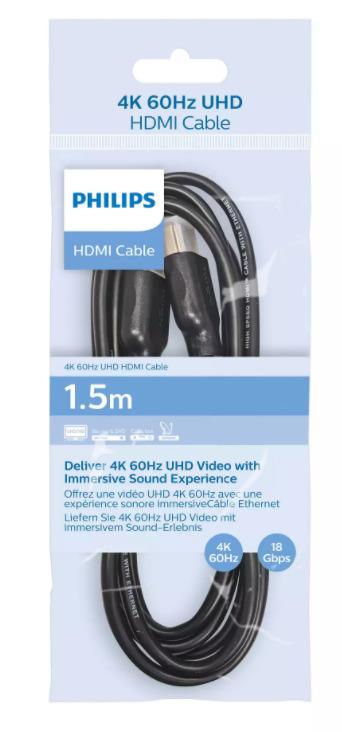 Laidas PHILIPS HDMI M, HDMI M, 1.5m, juodas SWV5510/00