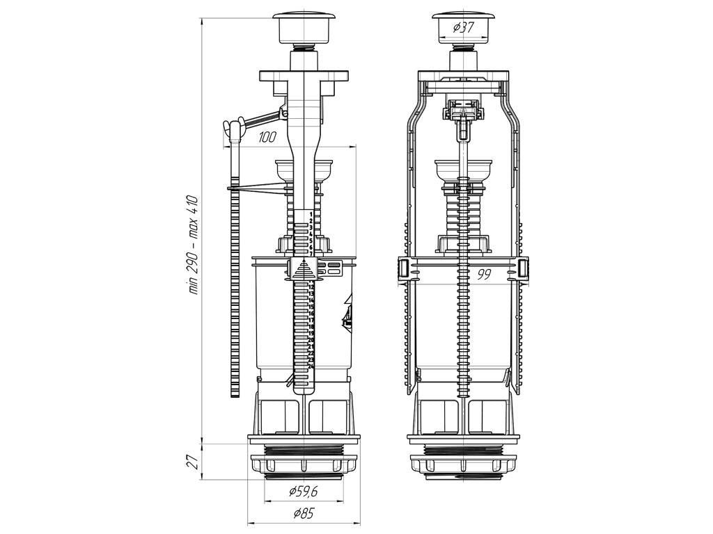 NULEID MECHANIZ METALIZUOTAS MYGTUKAS