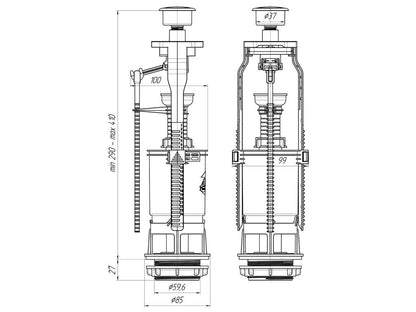 NULEID MECHANIZ METALIZUOTAS MYGTUKAS