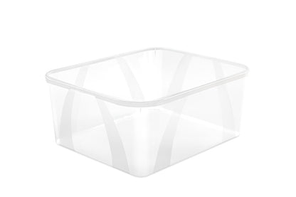 Daiktadėžė su dangčiu ROTHO LONA, 19 l, skaidri