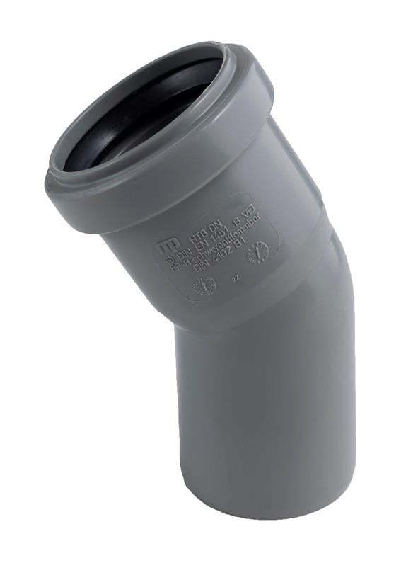 Vidaus kanalizacijos alkūnė HTplus, Ø 40 mm, 15°
