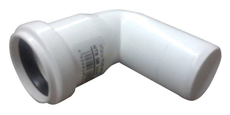 Vidaus kanalizacijos alkūnė HTplus, Ø 32 mm, 67°, balta