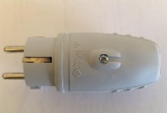 Kištukas N&L,16A, 250V, IP44, pilkos spalvos
