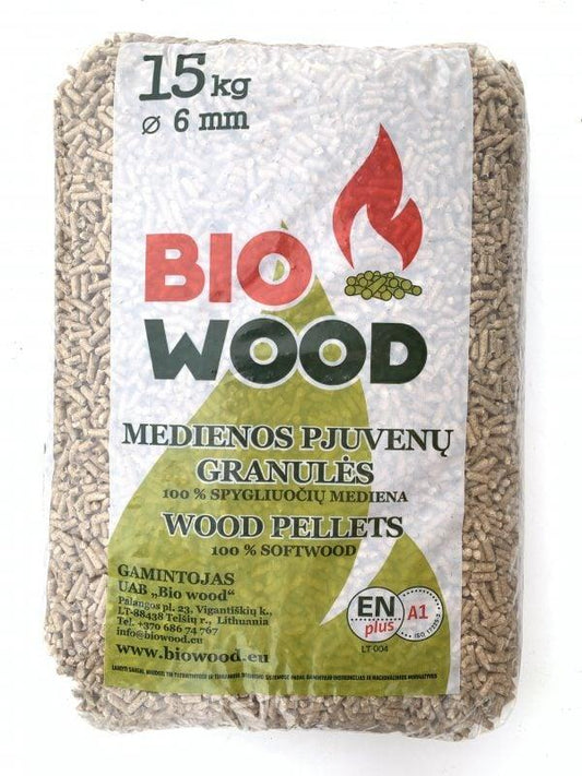 Pellet drzewny, EnPlus A1, 6 mm, 15 kg
