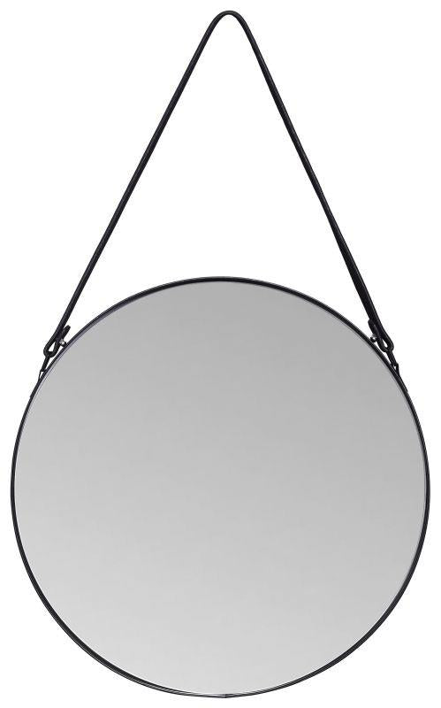 LUSTRO WISZĄCE PERITO Z CZARNĄ RAMĄ OKRĄGŁE 60CM