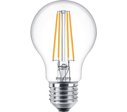 Lemputės Philips LED filamentinės, A60, E27, 7W, 806lm,2700K