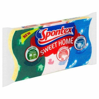 Zestaw gąbek Spontex Sweet Home, 3 szt.
