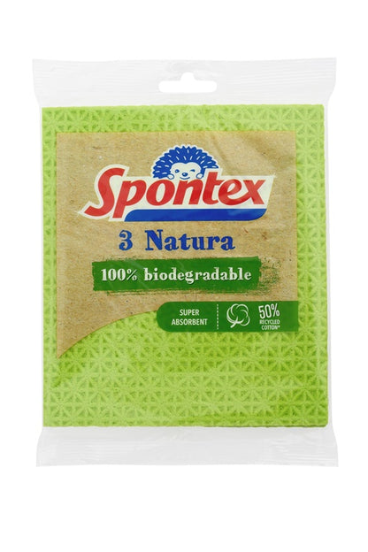 Biodegradowalne ściereczki Spontex Natura, 3 szt.