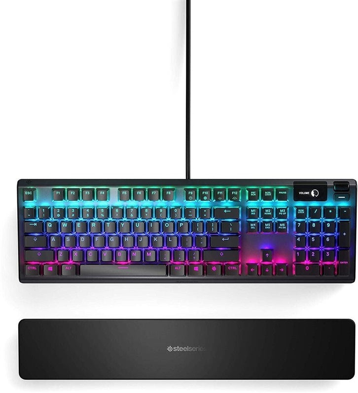 Klaviatūra Steelseries Apex 5 Hybrid Blue, anglų (US), juoda