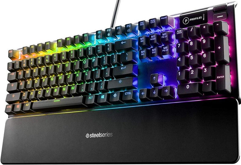 Klawiatura Steelseries Apex 5 Hybrid Blue, angielska (US), czarna