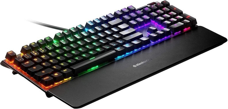 Klaviatūra Steelseries Apex 5 Hybrid Blue, anglų (US), juoda