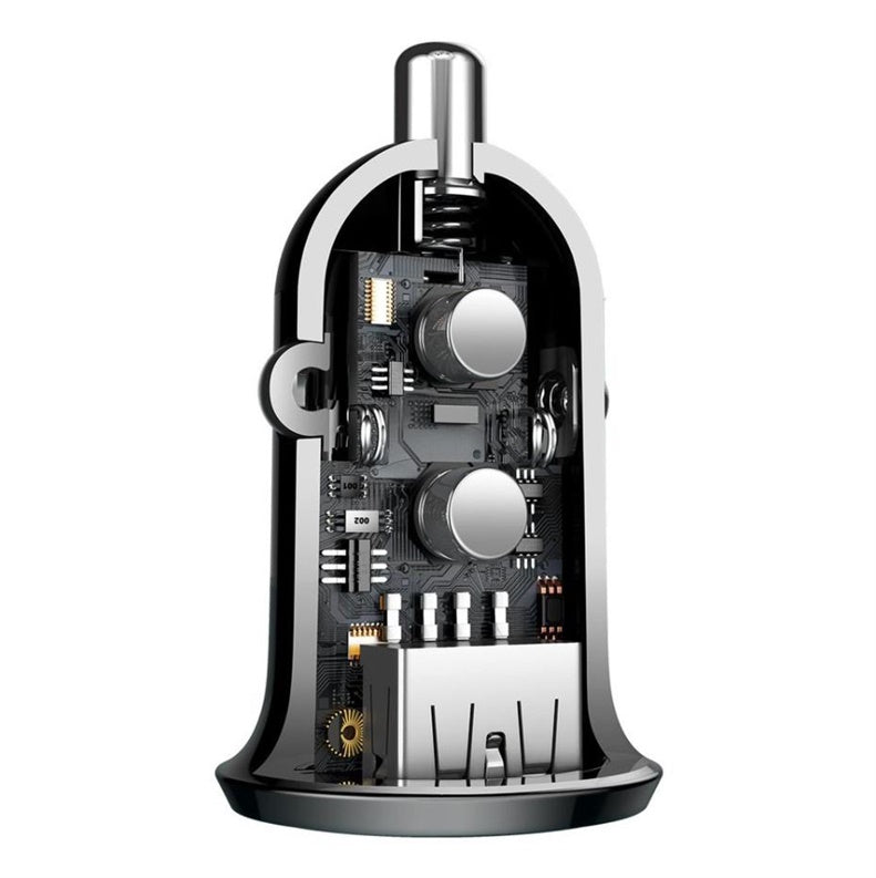 Įkroviklis Baseus Grain Pro CCALLP-01, 2 x USB, juoda