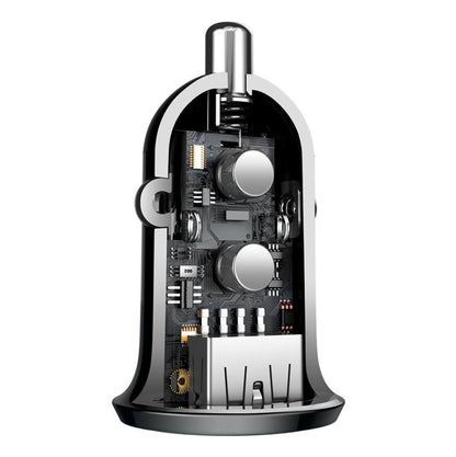 Įkroviklis Baseus Grain Pro CCALLP-01, 2 x USB, juoda