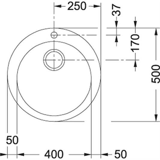 Zlewozmywak Single 114.0176.569 tectonite 50x50x20cm