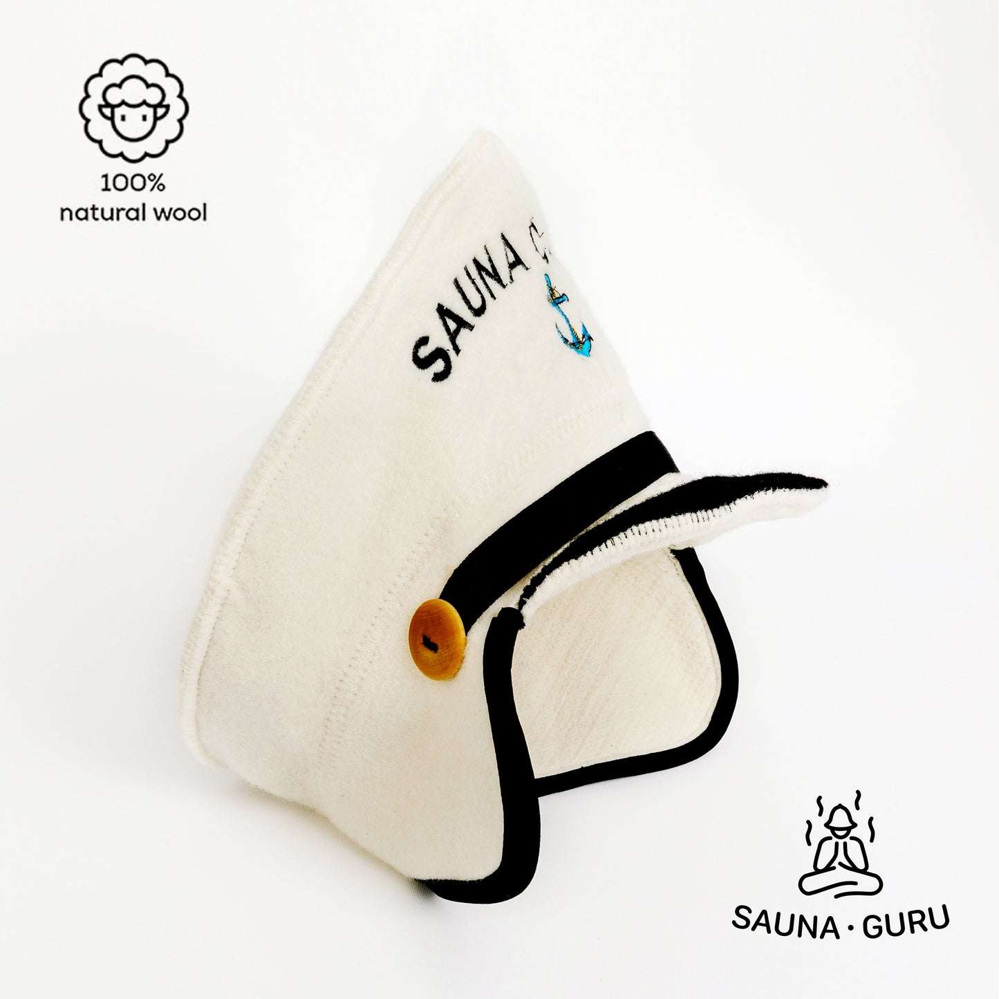 Sauna Hat ‘Sauna Captain’ 100% Wool