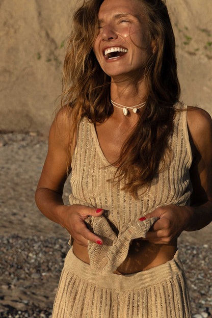Sole and Caldo 100% Linen Co-ord Sand