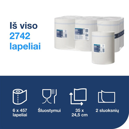 Popierinis rankšluostis Tork Plus Advanced, 2 sl., M2