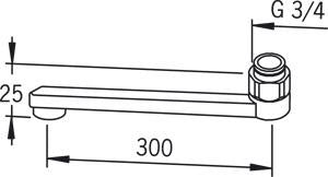 Maišytuvo vamzdis Oras 211230, 30 cm