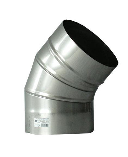 Kaminų alkūnė WADEX 115, D180 mm 45°