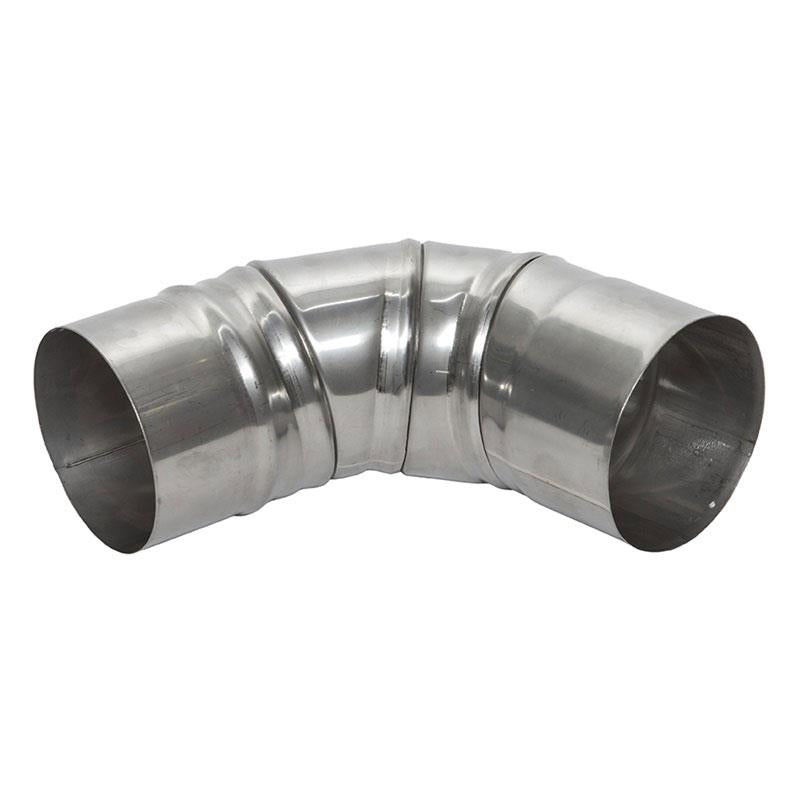Kaminų alkūnė WADEX 116, D130 mm 90°
