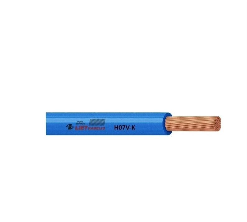 Laidas Lietkabelis H07V-K, 1 x 4 mm², mėlynas