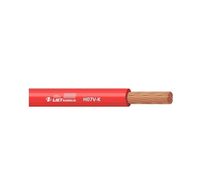 Laidas Lietkabelis H07V-K, 1 x 4 mm², raudonas