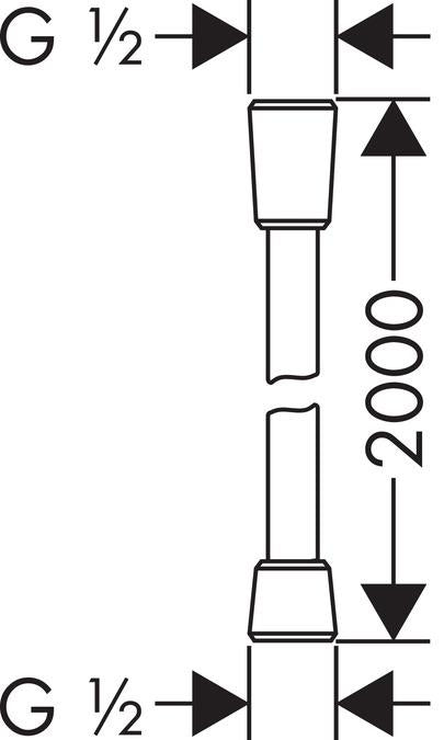 Dušo žarna Hangrohe Isiflex 28274, 200 cm