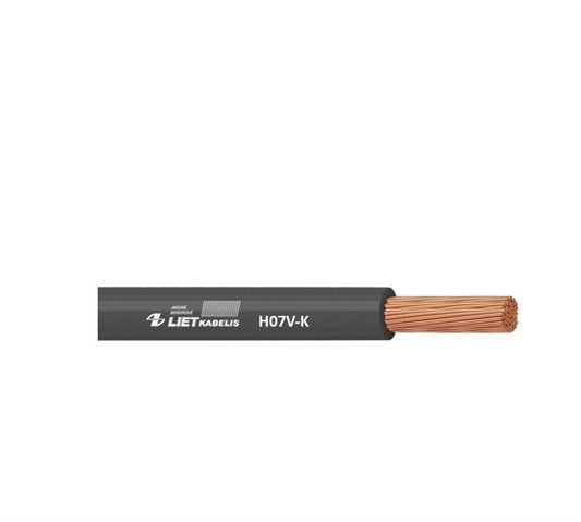 Laidas Lietkabelis H07V-K, 1 x 25 mm², juodas