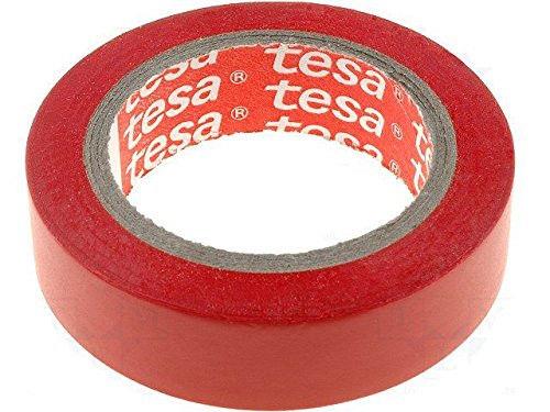 Taśma izolacyjna Tesaflex 53988, czerwona, 15 mm x 10 m