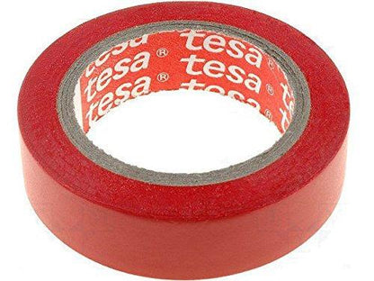 Taśma izolacyjna Tesaflex 53988, czerwona, 15 mm x 10 m