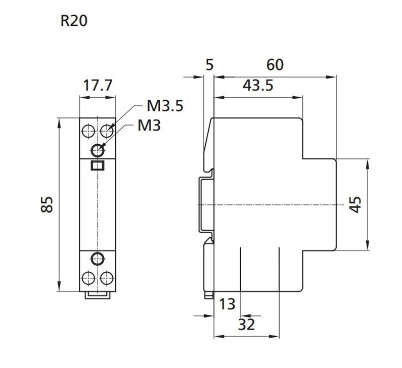 Stycznik AC-1, ETI R 20-20, 20 A, 2.16 kW