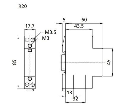 Stycznik AC-1, ETI R 20-20, 20 A, 2.16 kW