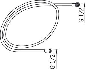 Wąż prysznicowy Oras Sensiva 241014, 150 cm, 1/2"