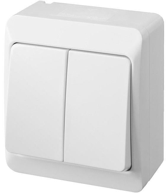 Włącznik ELEKTRO-PLAST HERMES, 2-klawiszowy, IP44