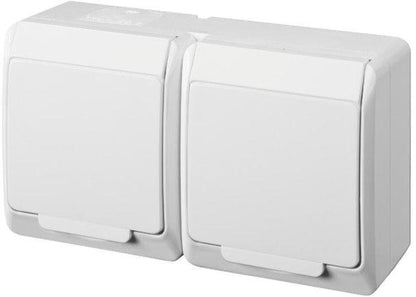 Dvivietis kištukinis lizdas  ELEKTRO-PLAST HERMES, IP44