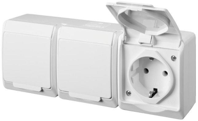 Potrójne gniazdo wtykowe ELEKTRO-PLAST HERMES, IP44