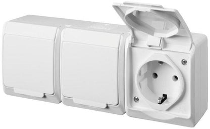 Potrójne gniazdo wtykowe ELEKTRO-PLAST HERMES, IP44