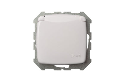 Kištukinis lizdas LIREGUS ALFA, baltos spalvos, IP44