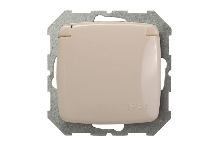 Gniazdko LIREGUS ALFA, piaskowe, IP44