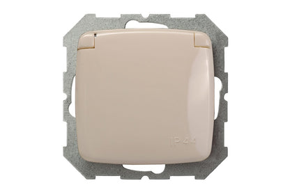 Gniazdko LIREGUS ALFA, piaskowe, IP44