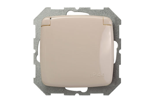 Gniazdko LIREGUS ALFA, piaskowe, IP44
