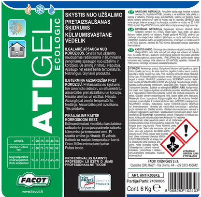 Płyn niezamarzający, Facot ANTIK006KE, 6 l