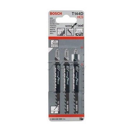 Siaurapjūklio pjūklelių komplektas Bosch, T144D, 3 vnt.