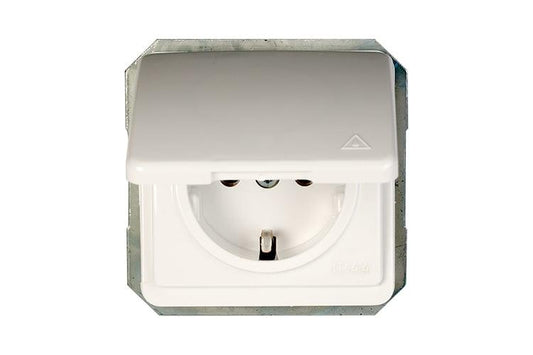Gniazdo VILMA LX200, białe, IP44