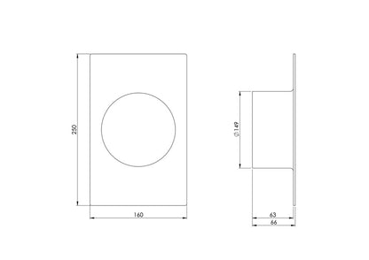 Przewód elastyczny EUROPLAST VA150, 160 x 250 mm, D150