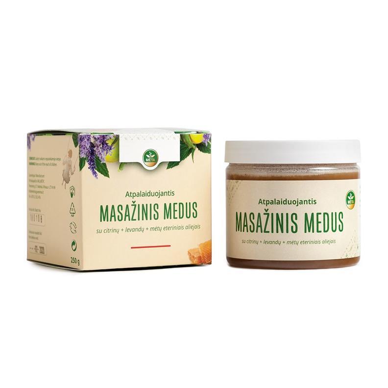 Relaksujący miodowy peeling do ciała z mięty pieprzowej, 250 g