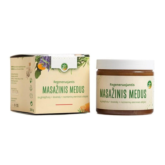 Regenerating massage sauna honey MINT, 250g