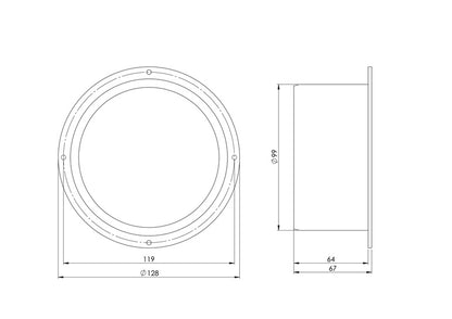 Ventiliacinis adapteris EUROPLAST VF100, D100