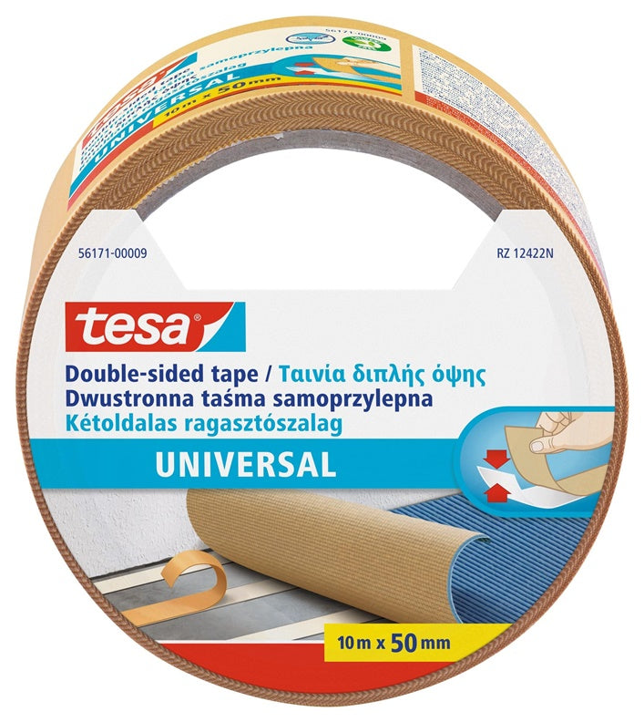 Dvipusė lipnioji juostelė Tesa 10m x 50mm, geltona